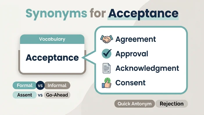 Synonyms for Acceptance