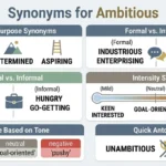 Synonyms for Ambitious