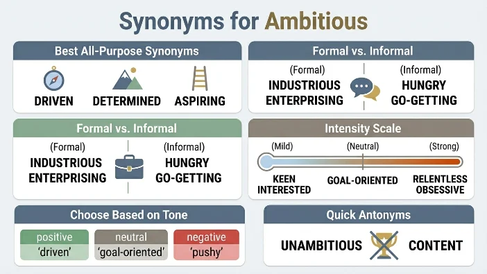 Synonyms for Ambitious