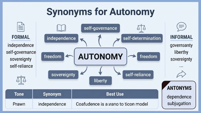 Synonyms for Autonomy