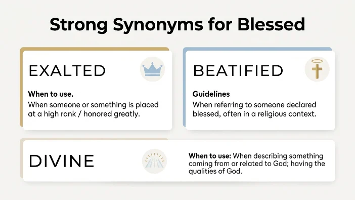 Strong Synonyms for Blessed