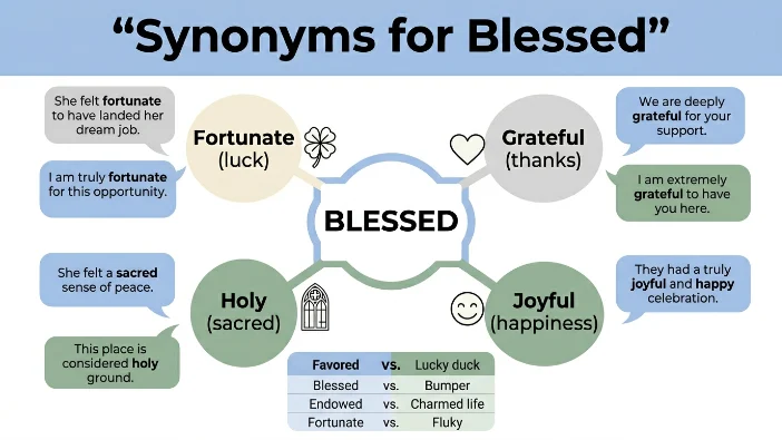 Synonyms for Blessed