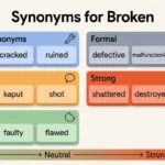 Synonyms for Broken