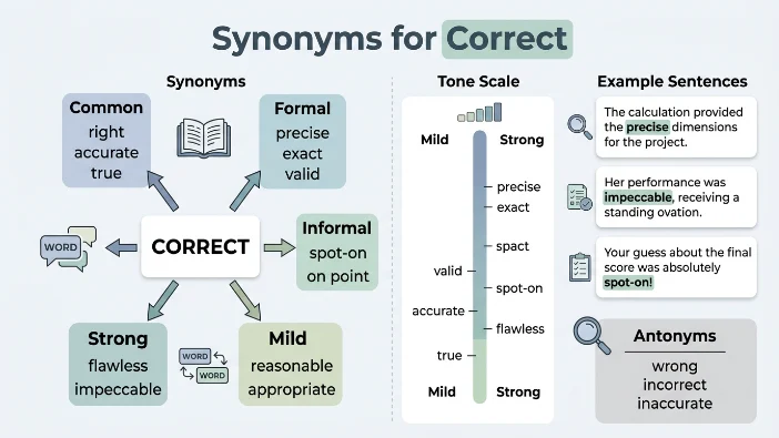 Synonyms for Correct