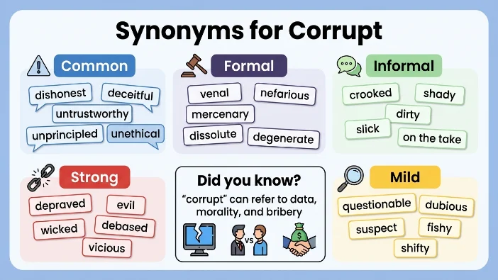 Synonyms for Corrupt