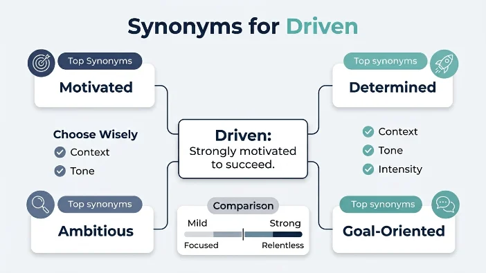 Synonyms for Driven