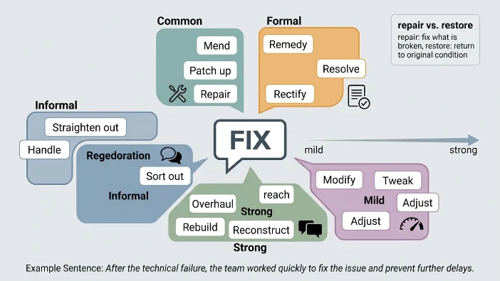 Synonyms for Fix