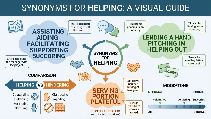 Synonyms for Helping
