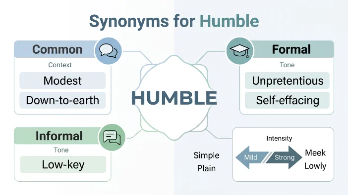 Synonyms for Humble