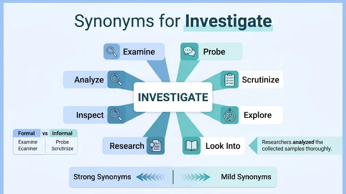 Synonyms for Investigate
