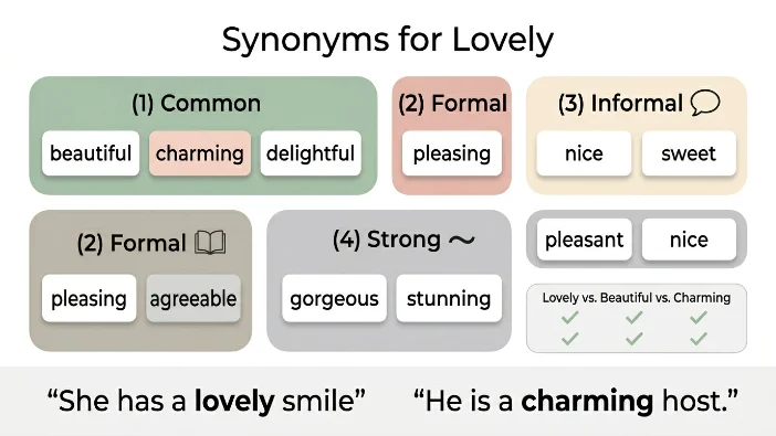 Synonyms for Lovely