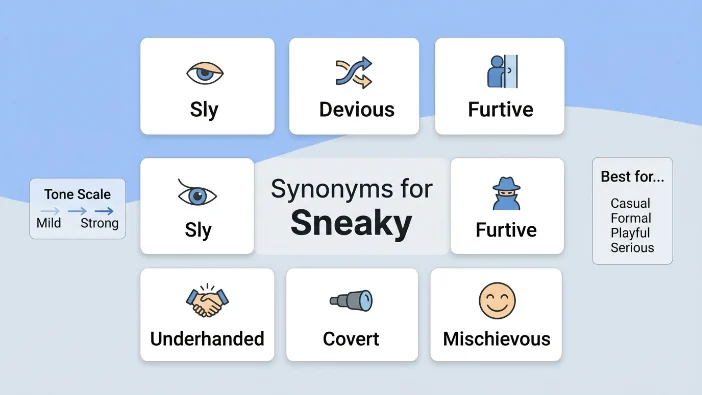 Synonyms for Sneaky