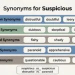 Synonyms for Suspicious