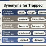 Synonyms for Trapped