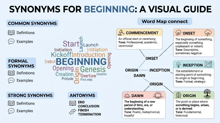 Synonyms for Beginning