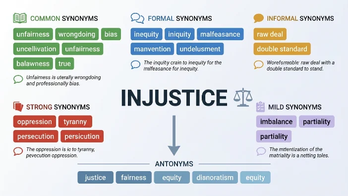 Synonyms for Injustice