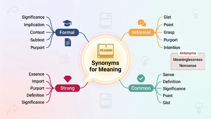 Synonyms for Meaning