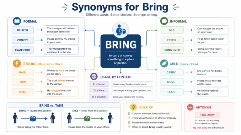 Synonyms for Bring
