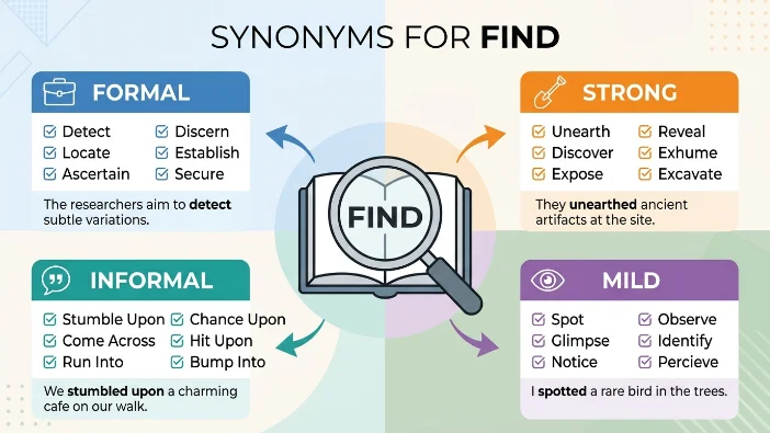 Synonyms For Find