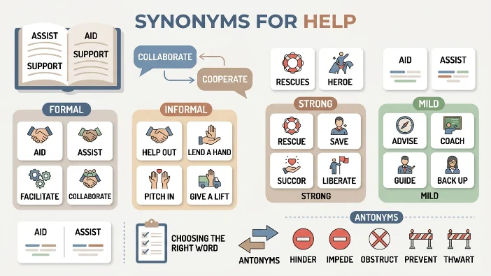 Synonyms for Help