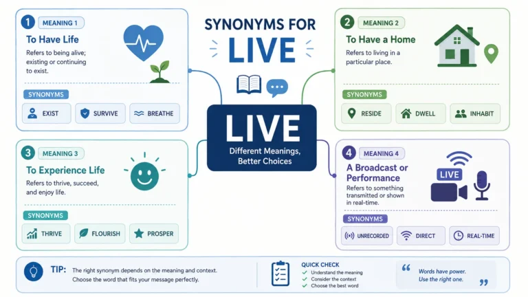 Synonyms for Live
