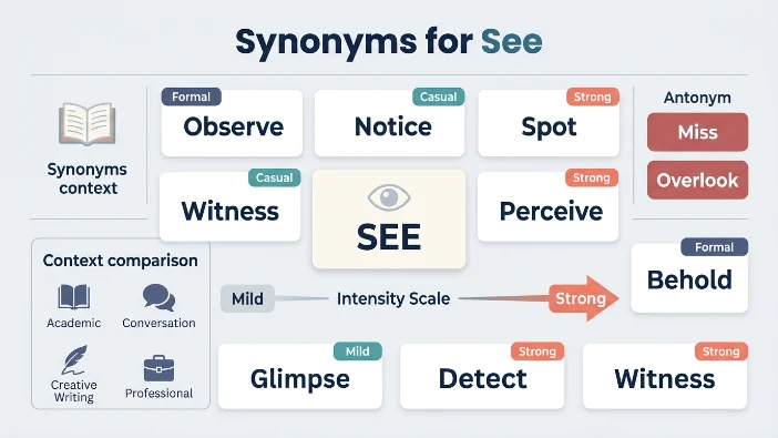 Synonyms For See