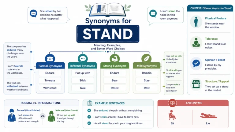 Synonyms for Stand