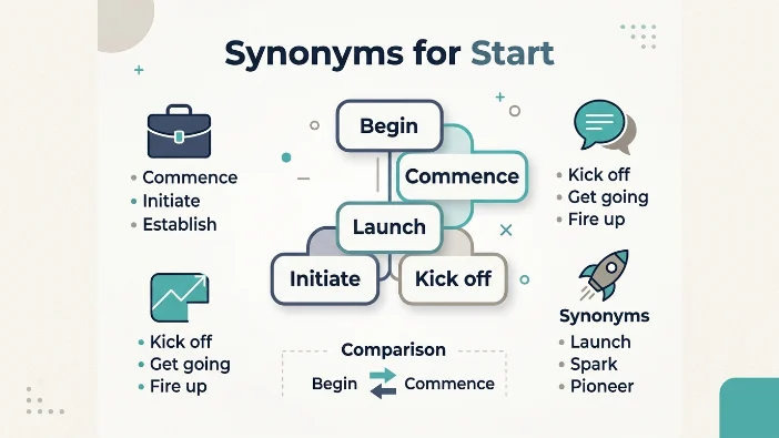 Synonyms for Start