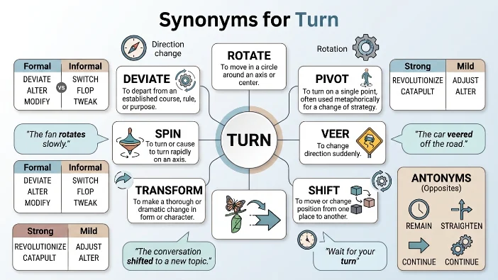 Synonyms for Turn